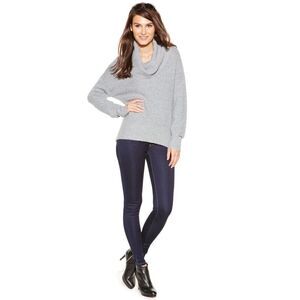 New! MICHAEL KORS Women's Wool-Blend Cowlneck Oversized Slouchy Sweater Gray XL